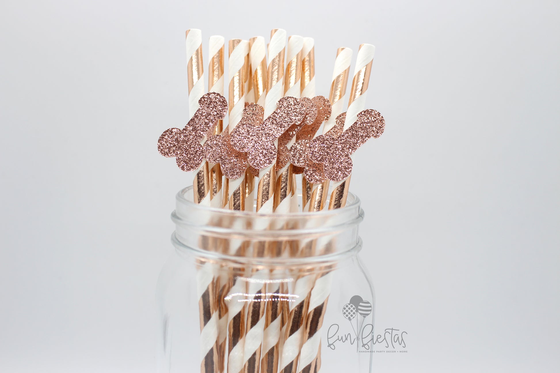 Rose Gold Penis Straws 