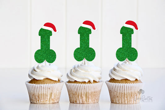 Naughty Santa Cupcake Toppers