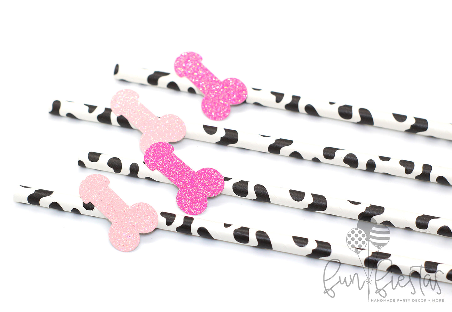 Disco Cowgirl Bachelorette Party Straws - Penis Straws 